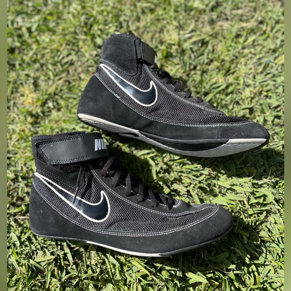 Nike SideSweep VII Wrestling Black Shoes 366683-001 Men's Size 10